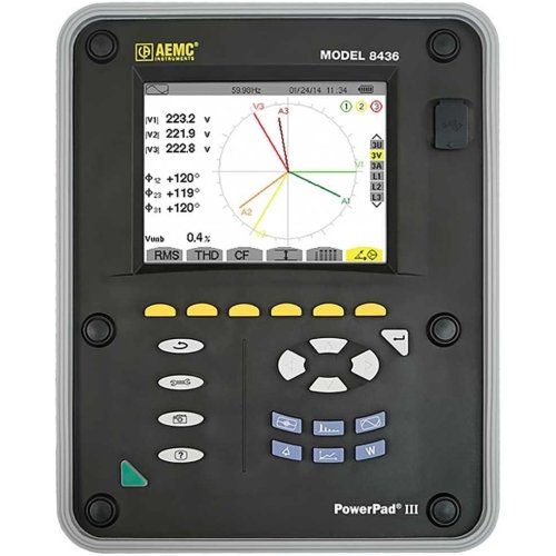AEMC 8436 PowerPad III Power Quality Analyzer (High Resolution)