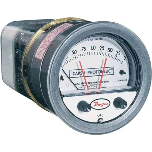 Dwyer 43000-80MM Capsu-Photohelic Switch Gauge 80 mm H2O